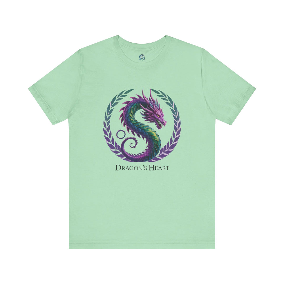 Mythical Dragon's Heart Unisex Tee, Fantasy Shirt, Gift for Gamers, Unique Dragon Design, Casual Wear, Dragon Lover's Apparel