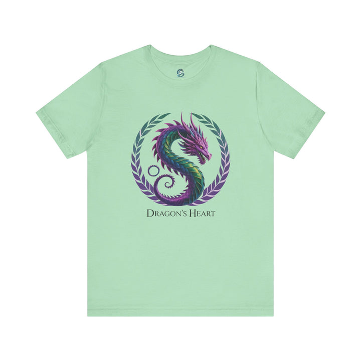 Mythical Dragon's Heart Unisex Tee, Fantasy Shirt, Gift for Gamers, Unique Dragon Design, Casual Wear, Dragon Lover's Apparel