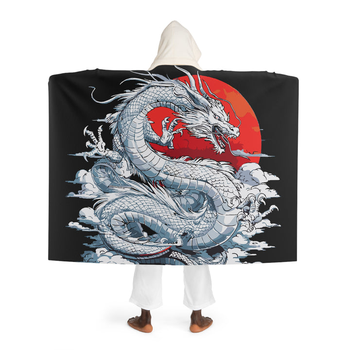 Hooded Sherpa Fleece Blanket - Emperor Dragon