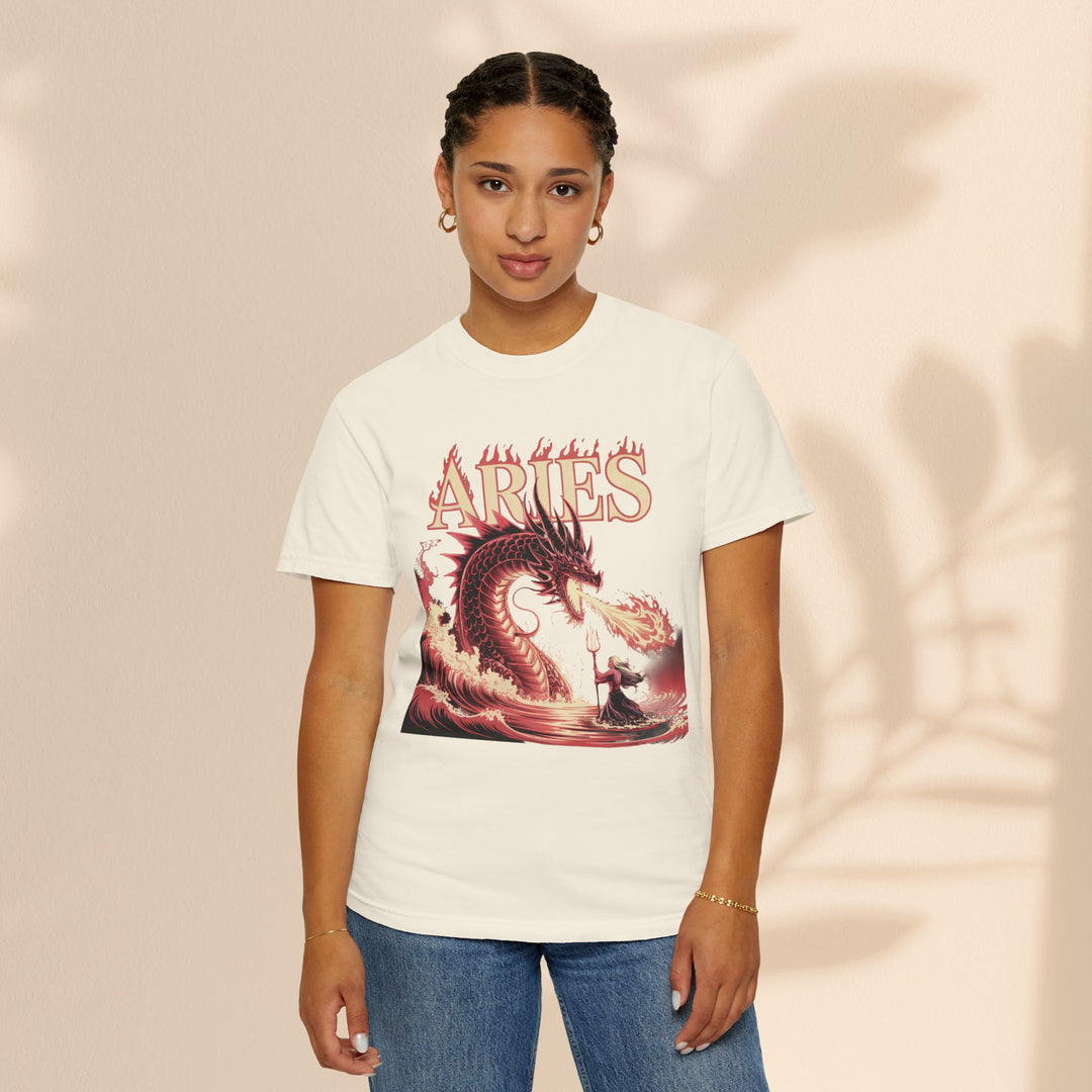 Aries Graphic T-Shirt: Unisex Astrology Tee, Zodiac Shirt for Birthdays & Everyday Wear, Perfect Gift for Aries Friends