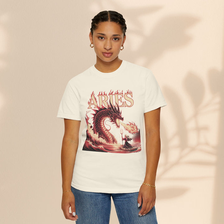 Aries Graphic T-Shirt: Unisex Astrology Tee, Zodiac Shirt for Birthdays & Everyday Wear, Perfect Gift for Aries Friends