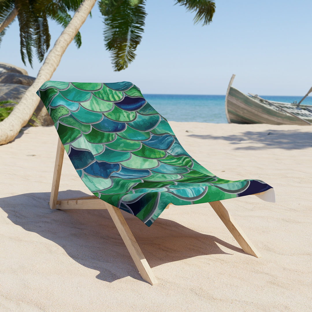 Beach Towel - Tile Mermaid Scales