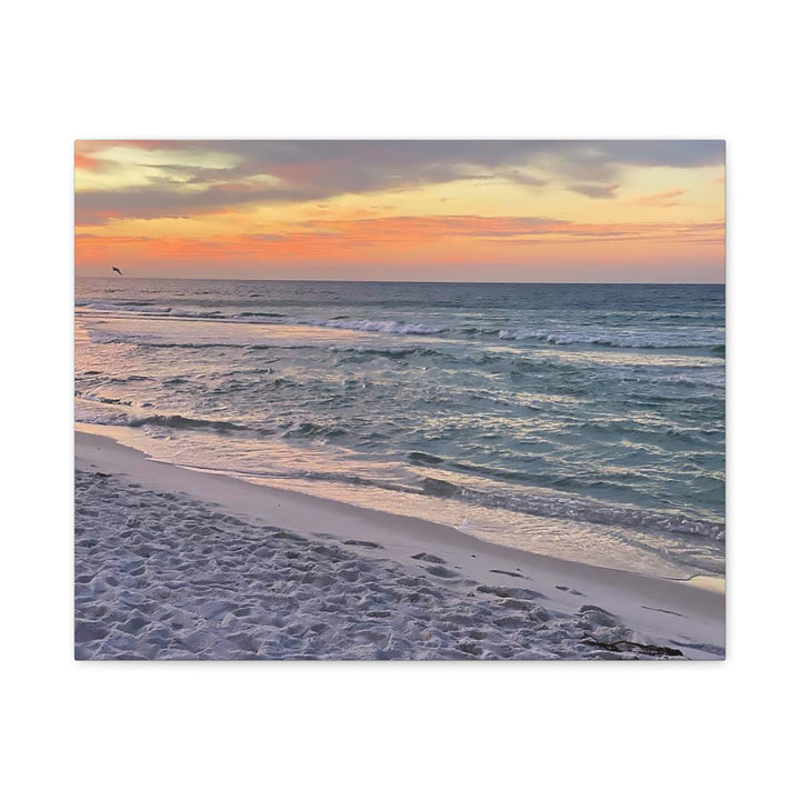Sunset Beach Matte Stretched Canvas Wall Art