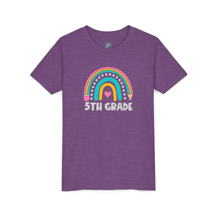 Rainbow 5th Grade Youth Tee, Back to School Shirt, Kids Birthday Gift, Elementary Student Apparel, Classroom Outfit, Fun Kids Wear