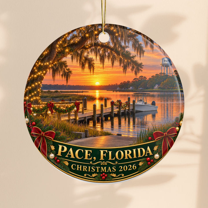 Double-Sided Ceramic Christmas Ornament – Holiday Keepsake