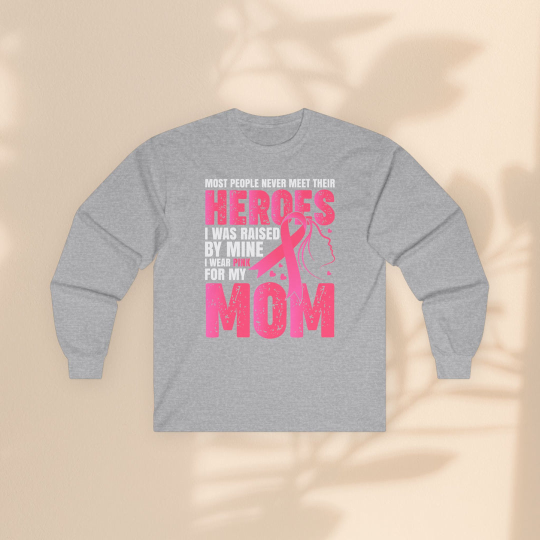 Hero Mom Cancer Survivor Long Sleeve Tee