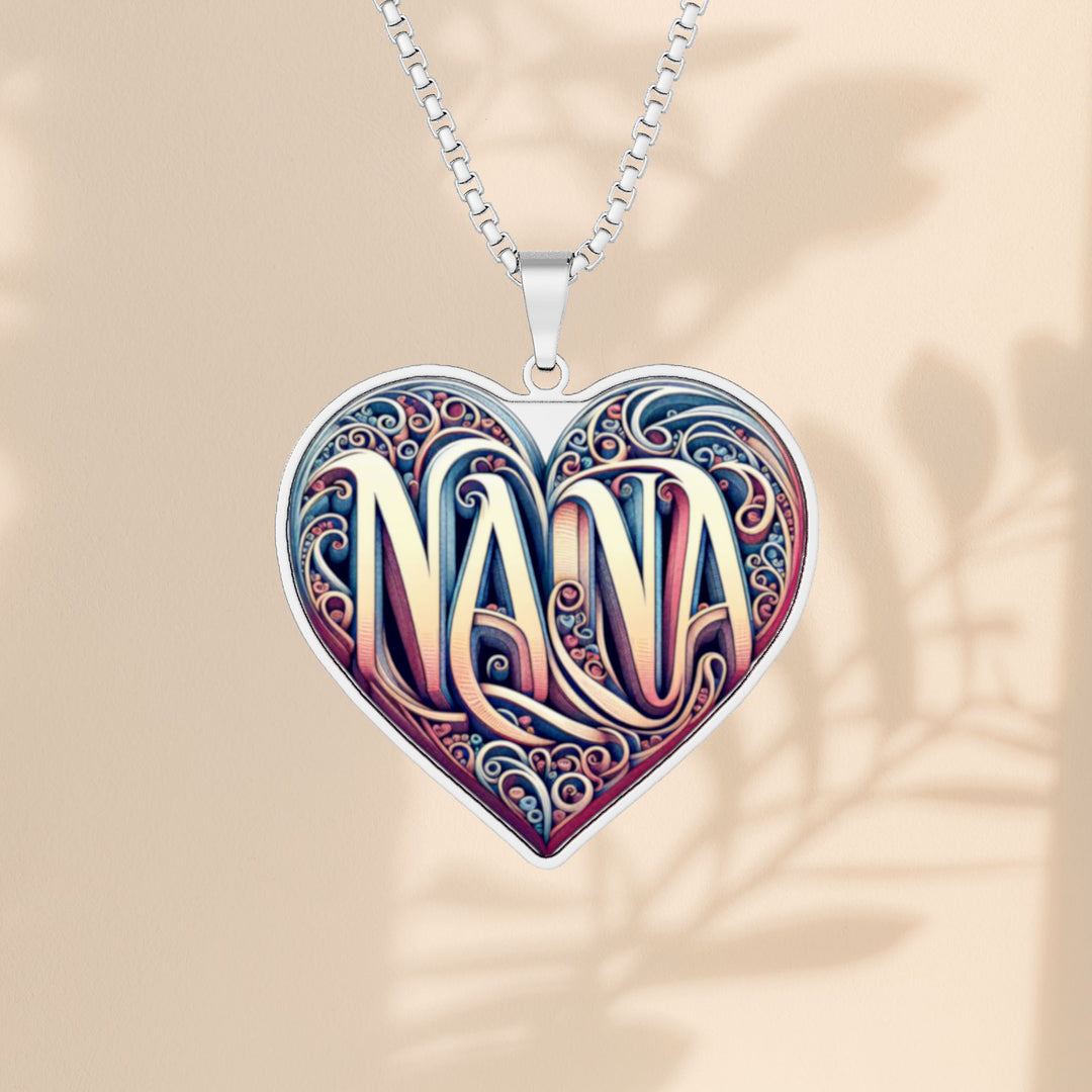Custom Heart Photo Pendant — 'NANA' Personalized Necklace