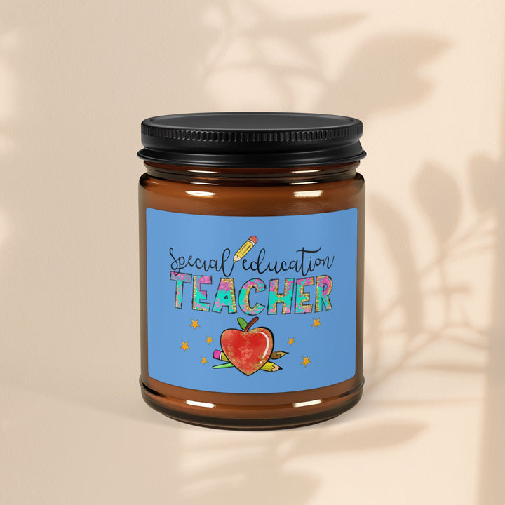 Scented Soy Candle (Multi-Size, Amber Jar) - Special Education Teacher