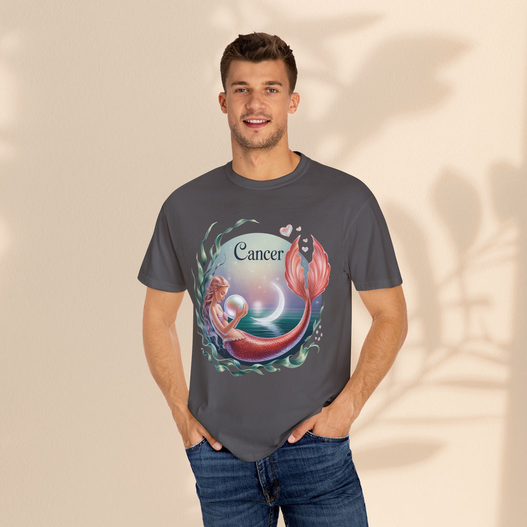 Cancer Zodiac Mermaid T-shirt, Astrology Tee, Astrological Sign Shirt, Gift for Cancer, Horoscope T-shirt, Cute Zodiac Apparel