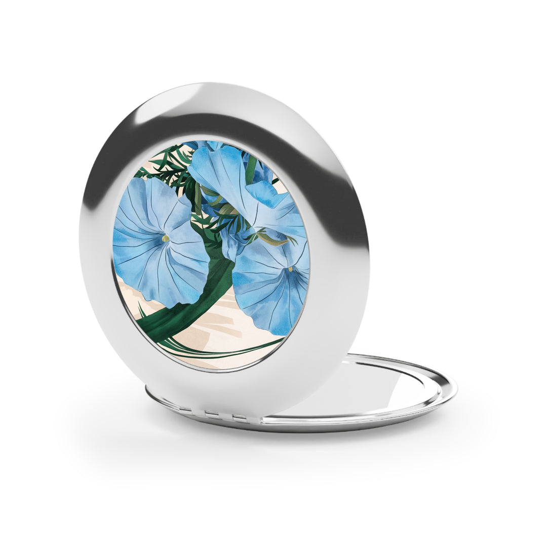 Blue Lily Compact Travel Mirror