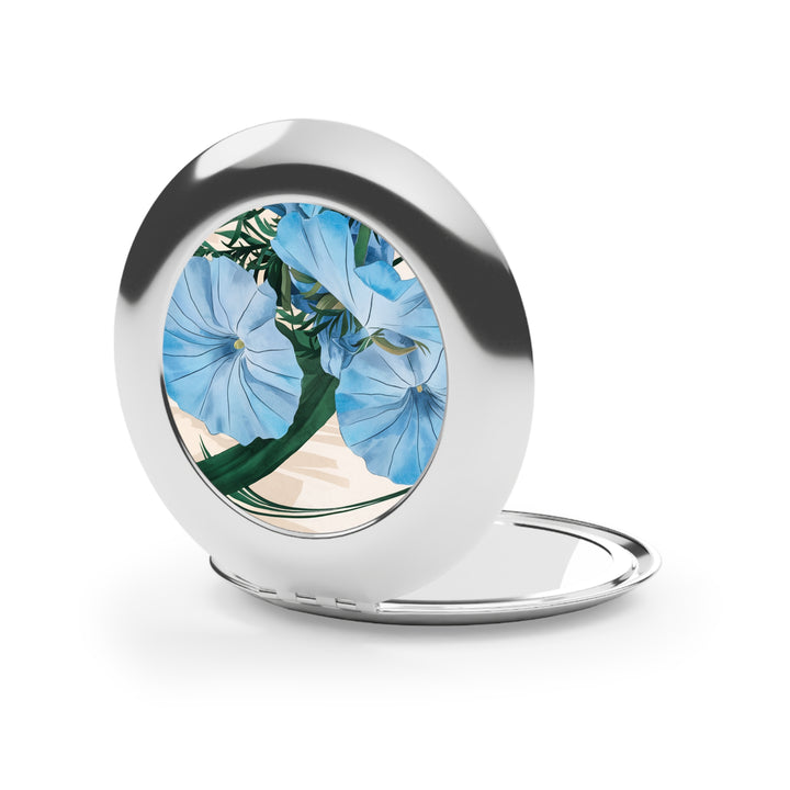 Blue Lily Compact Travel Mirror