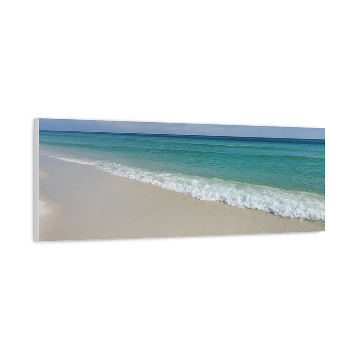 Beach Shoreline Matte Canvas Print – Tranquil Ocean Wall Art