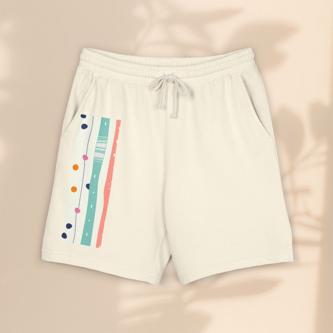 Pastel Stripes Lightweight Fleece Sweat Shorts