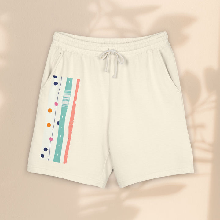 Pastel Stripes Lightweight Fleece Sweat Shorts