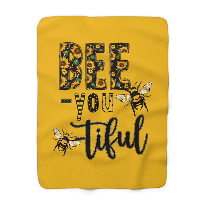 Bee-You-tiful Sherpa Fleece Blanket – Cozy Inspirational Throw & Gift