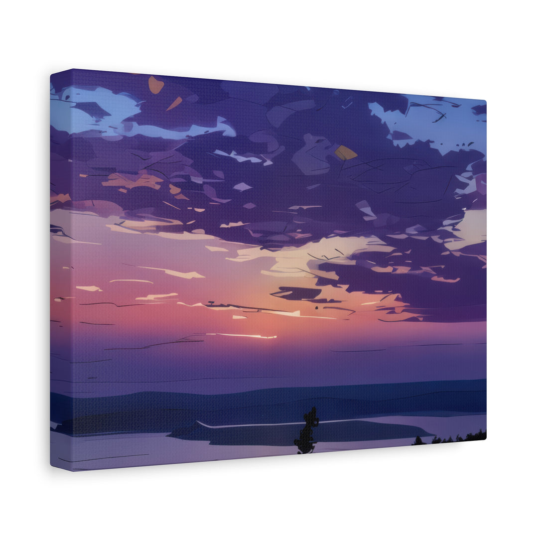 Elegant Sunset Canvas Print for Bedroom and Living Room