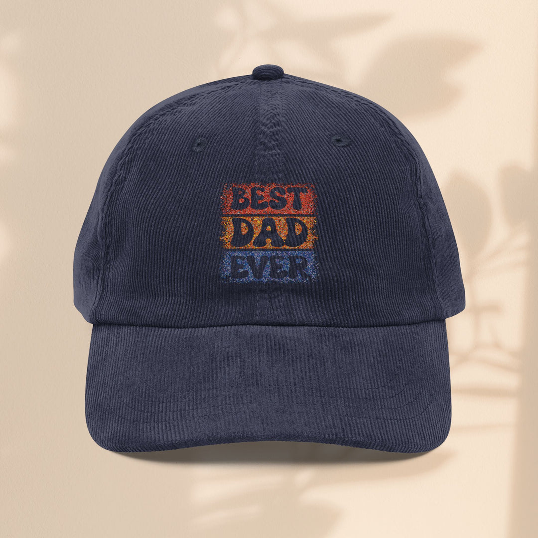 Vintage Corduroy Cap - 'World's Best Dad Ever' Embroidery
