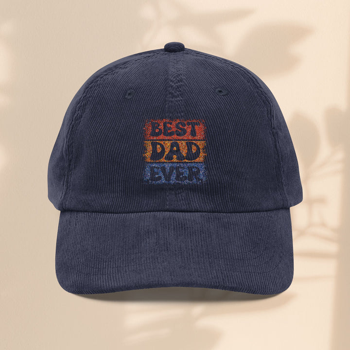 Vintage Corduroy Cap - 'World's Best Dad Ever' Embroidery