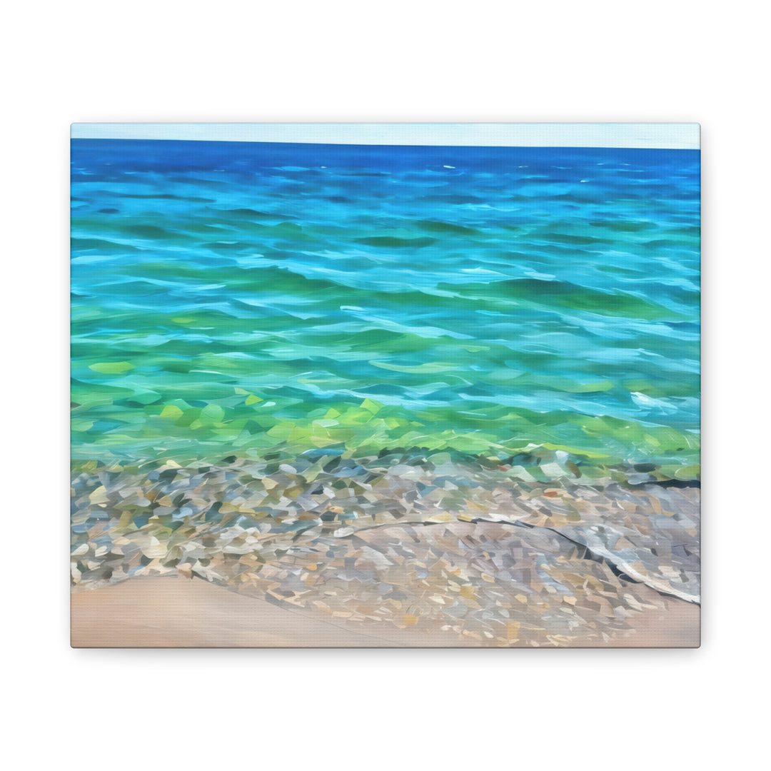Coastal Serenity Seascape Canvas Art Print