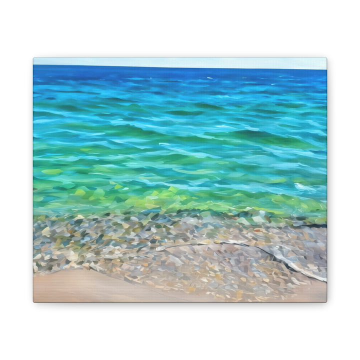 Coastal Serenity Seascape Canvas Art Print
