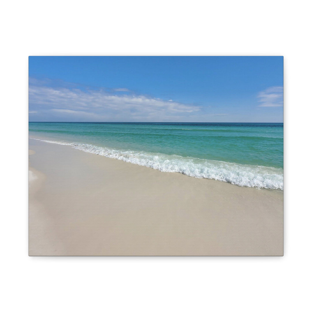 Beach Shoreline Matte Canvas Print – Tranquil Ocean Wall Art