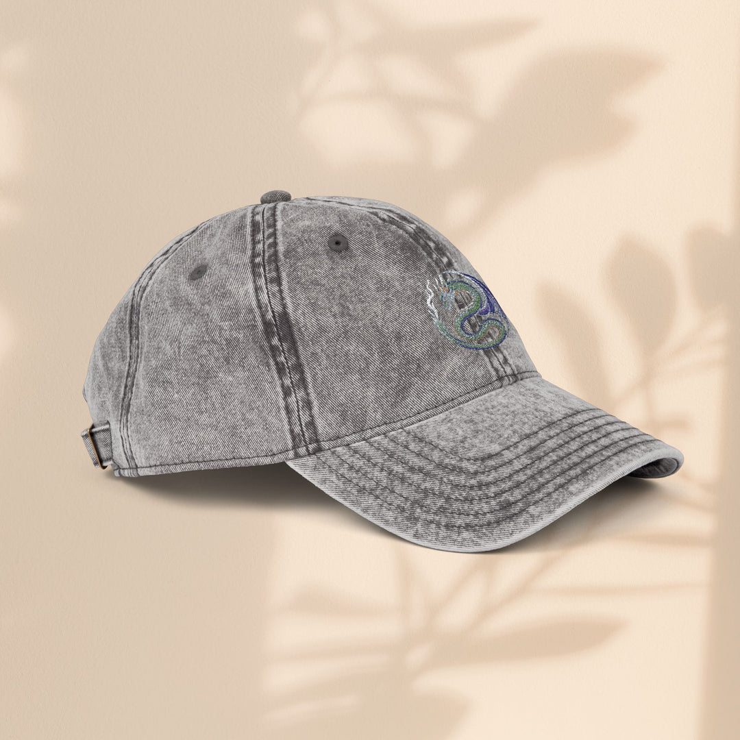 Vintage Embroidered Dragon Cap, Retro Baseball Hat, Gift for Her, Boho Accessories, Festival Wear, Casual Outfit