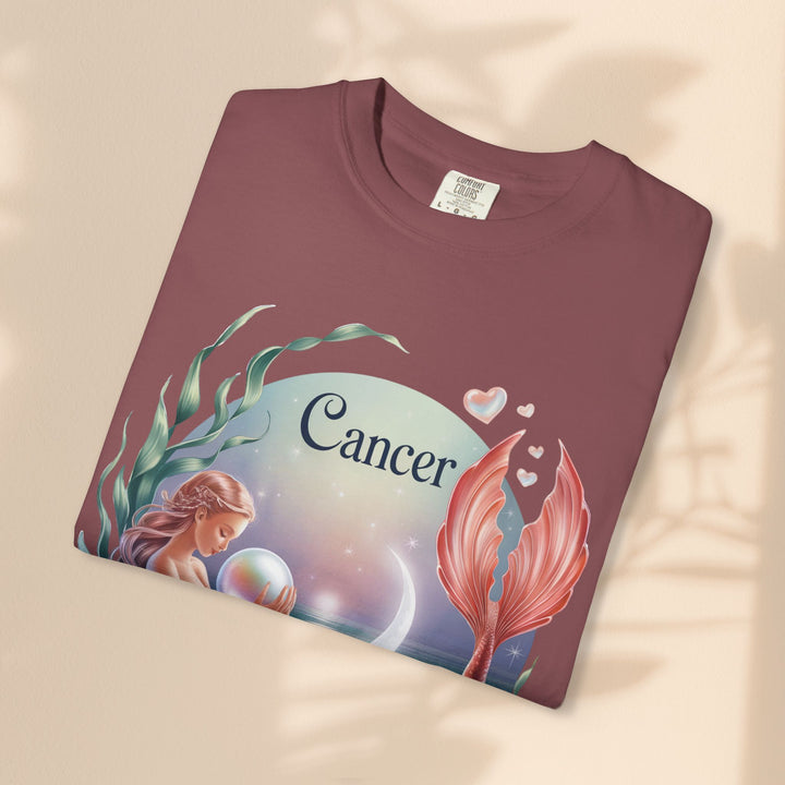 Cancer Zodiac Mermaid T-shirt, Astrology Tee, Astrological Sign Shirt, Gift for Cancer, Horoscope T-shirt, Cute Zodiac Apparel