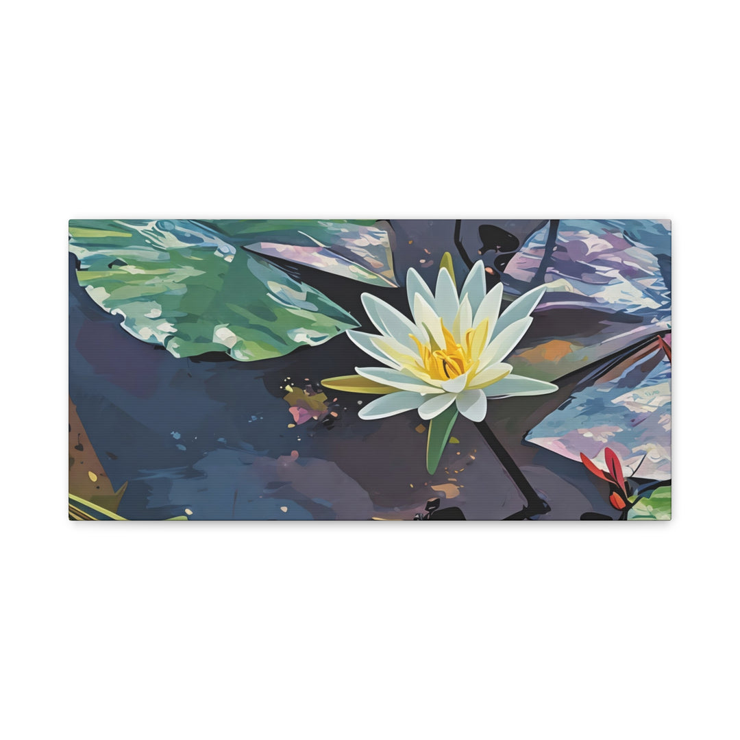 Water Lily Canvas Art Print – Nature Wall Décor