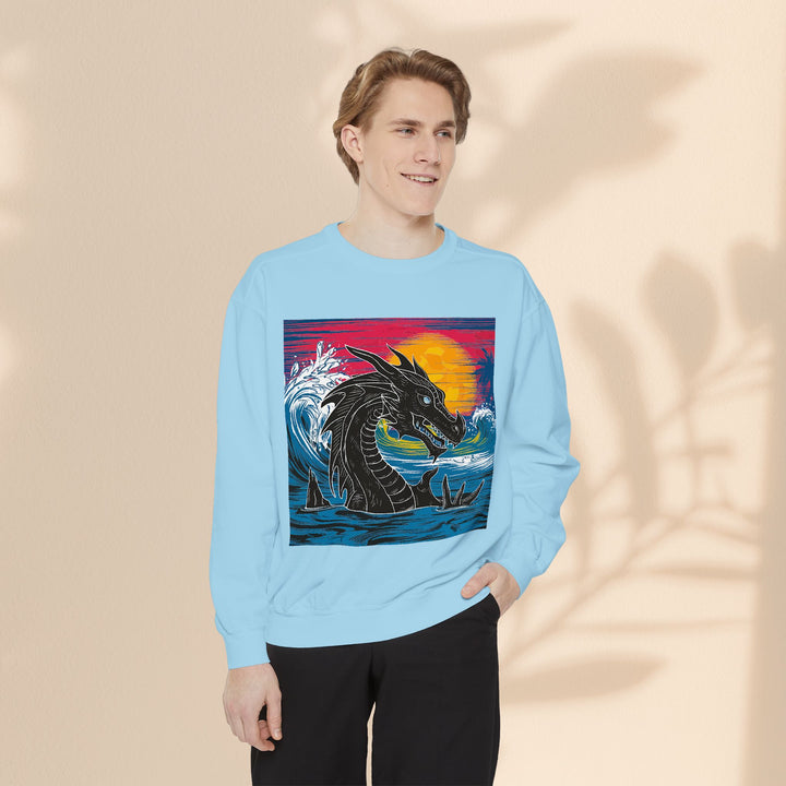 Unisex Garment-Dyed Sweatshirt - Conquering Dragon