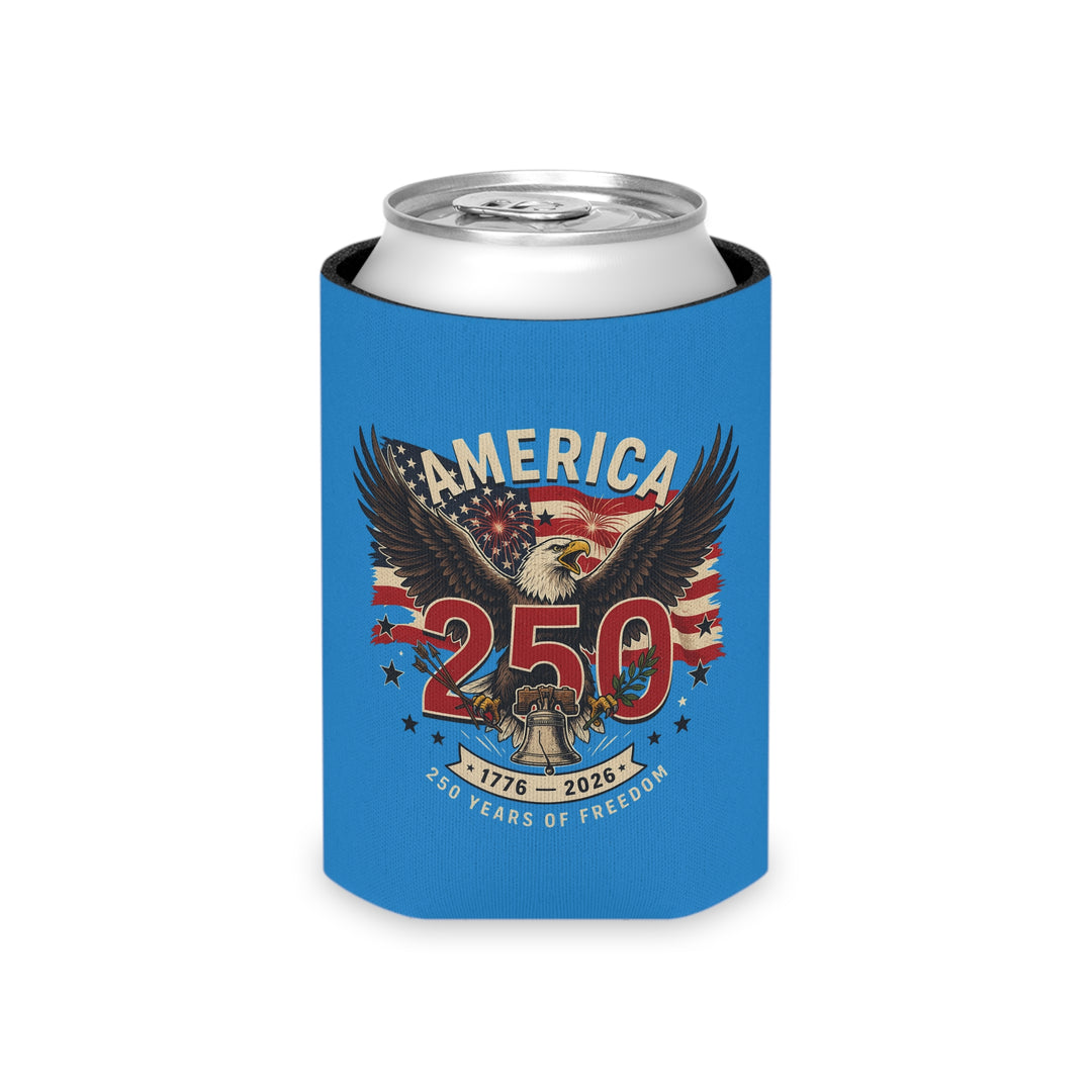 America 250 Can Cooler — Patriotic Eagle 1776–2026 Beer Koozie