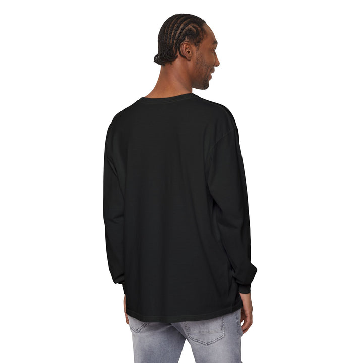 Unisex Garment-dyed Long Sleeve T-Shirt - Eating Christmas Cookies For Two