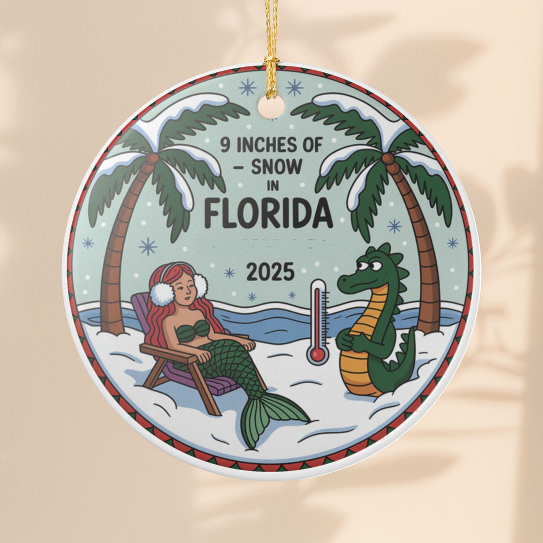 Florida Snow Mermaid Ornament – Christmas Tree Decoration