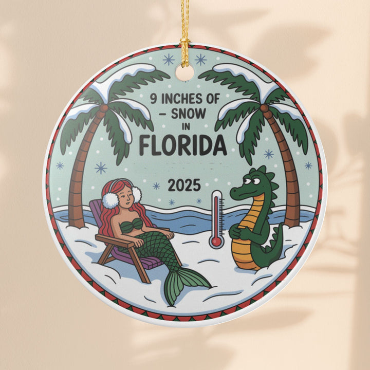 Florida Snow Mermaid Ornament – Christmas Tree Decoration