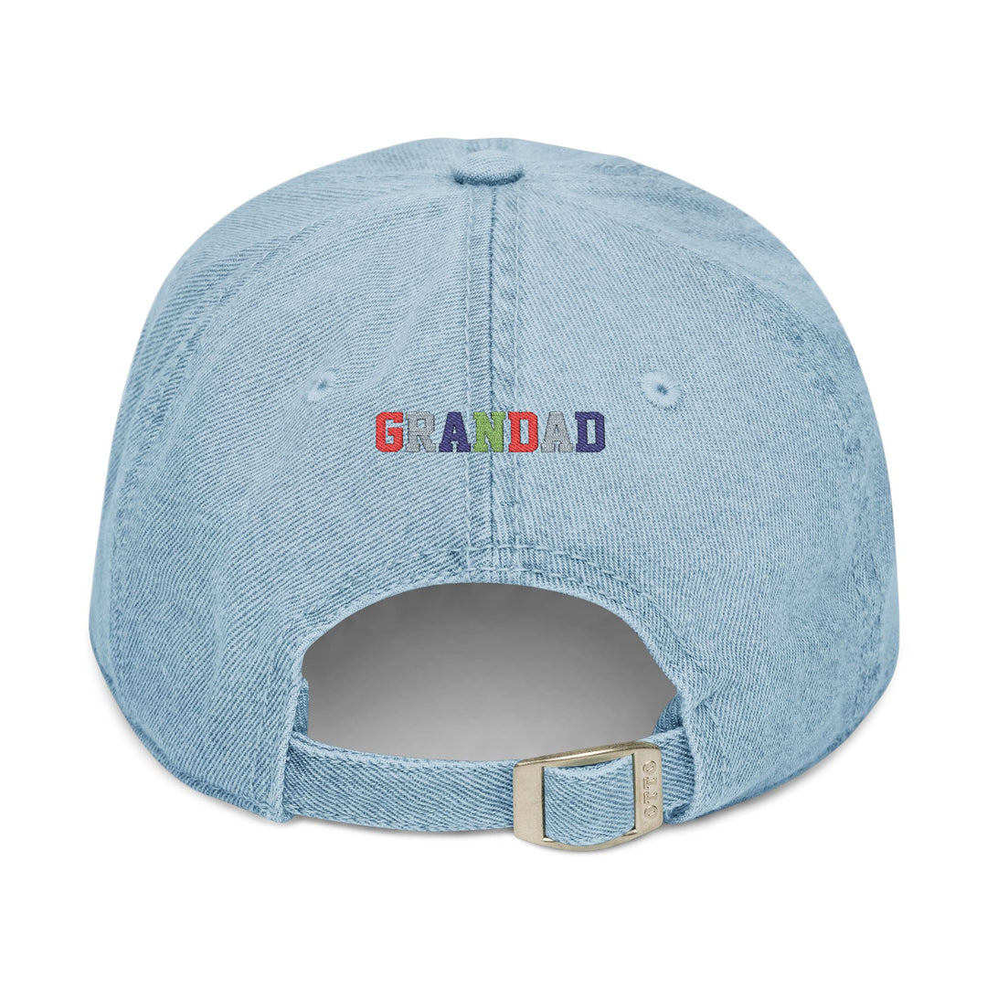 Colorful Embroidered Grandad Denim Hat - Gift for Grandpa