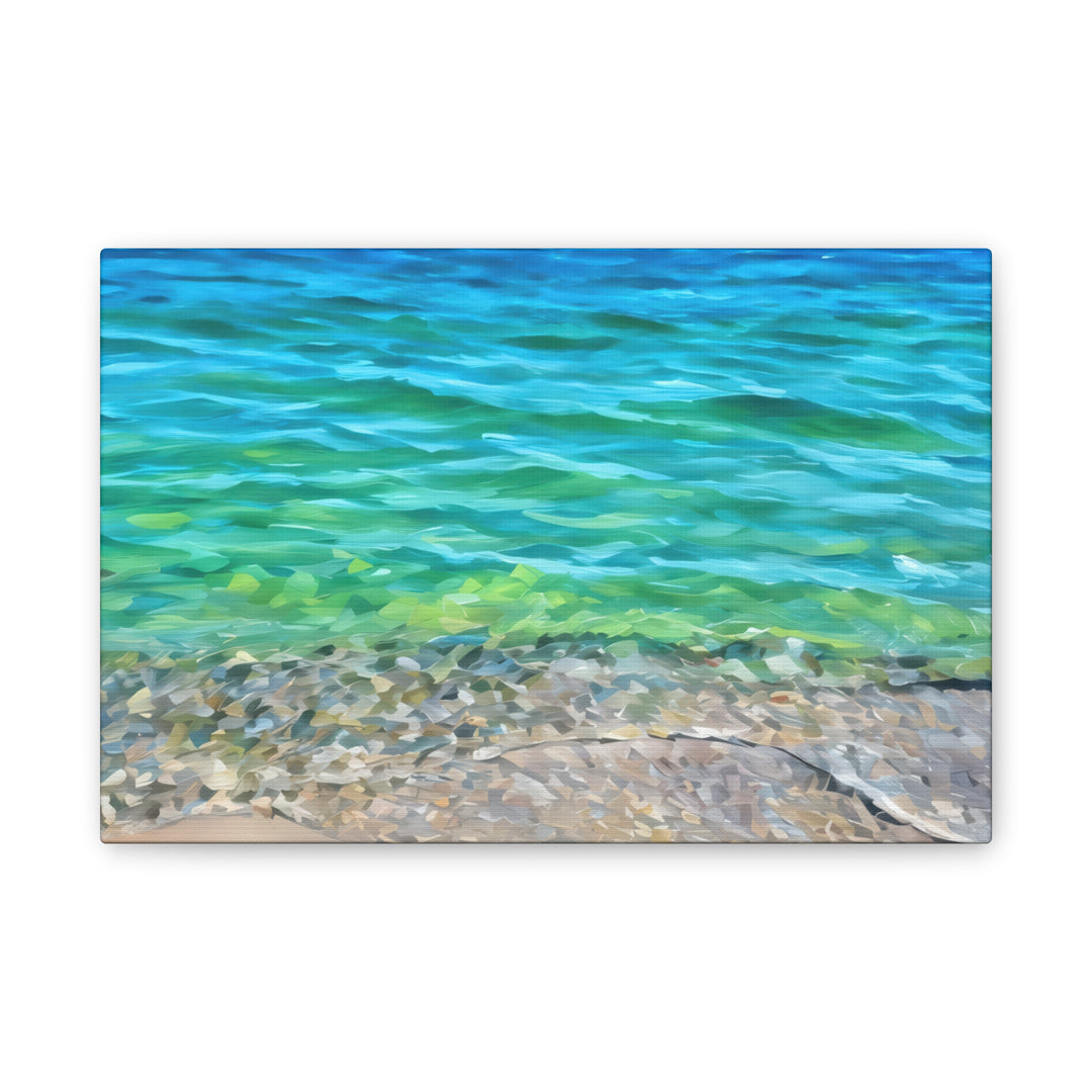 Coastal Serenity Seascape Canvas Art Print