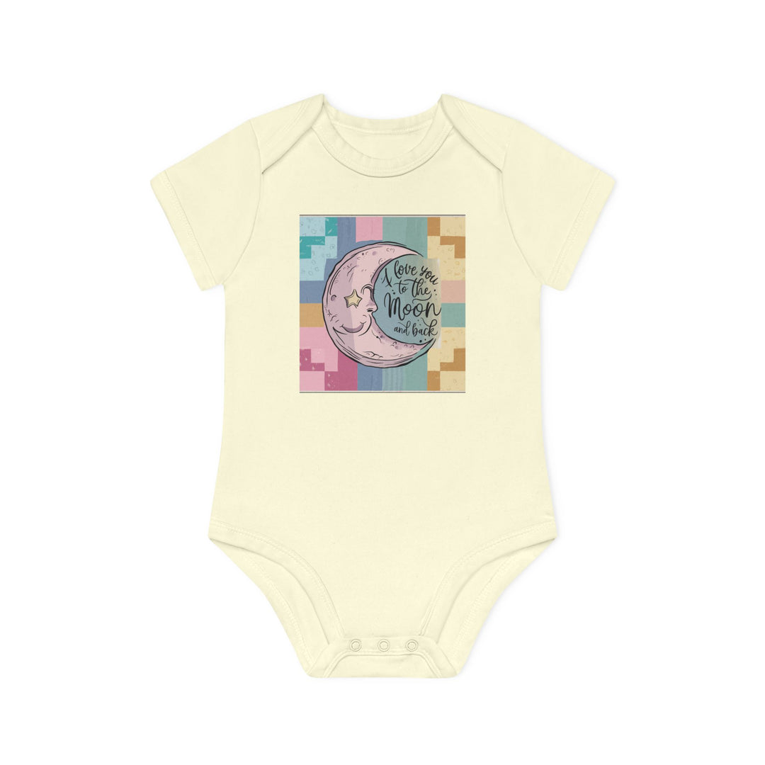 Baby Organic Short Sleeve Bodysuit - Love You To The Moon and Back