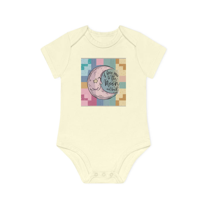 Baby Organic Short Sleeve Bodysuit - Love You To The Moon and Back