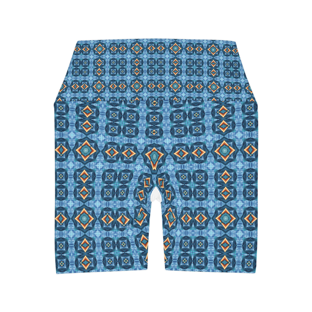 High Waisted Yoga Shorts - Isis Pattern