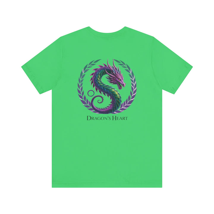 Mythical Dragon's Heart Unisex Tee, Fantasy Shirt, Gift for Gamers, Unique Dragon Design, Casual Wear, Dragon Lover's Apparel