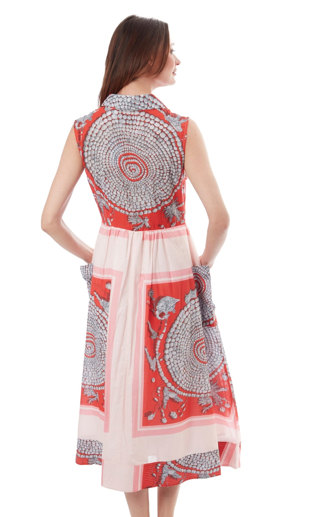 Women’s Sea Island Coral Print Dress – Coastal Summer Style