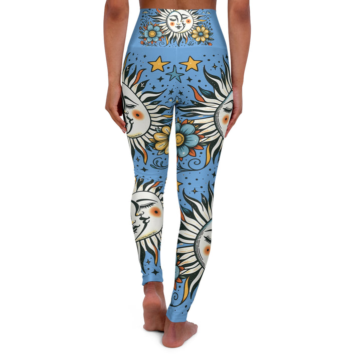 High Waisted Yoga Leggings - Sun and Moon