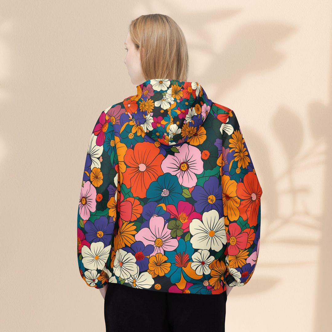 Vibrant Floral Windbreaker Jacket - Perfect for Spring Adventures and Festivals