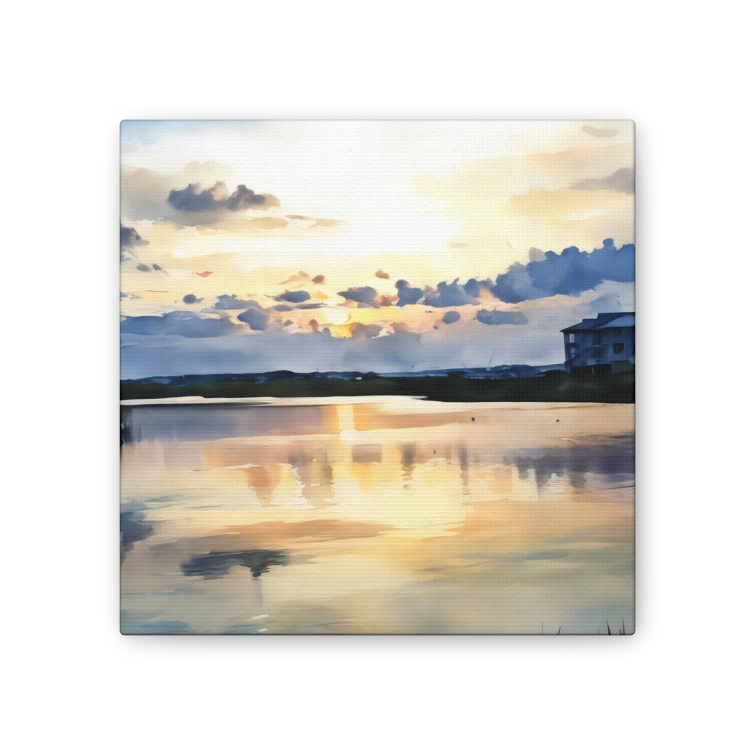 Serene Sunset Landscape Canvas Wall Art