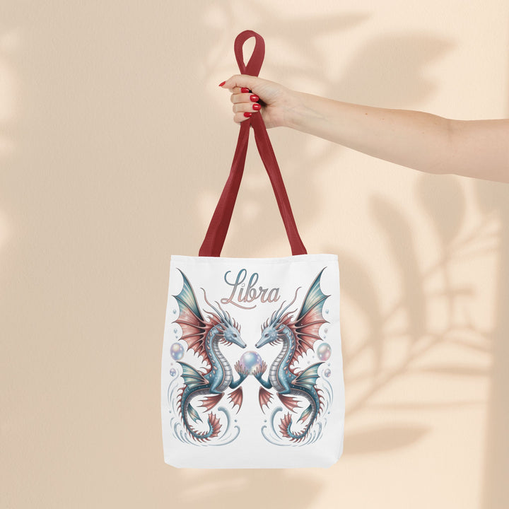 Libra Dragon Tote Bag, Zodiac Sign Tote, Astrological Gift, Fantasy Art Shopper, Unique Astrology Carryall