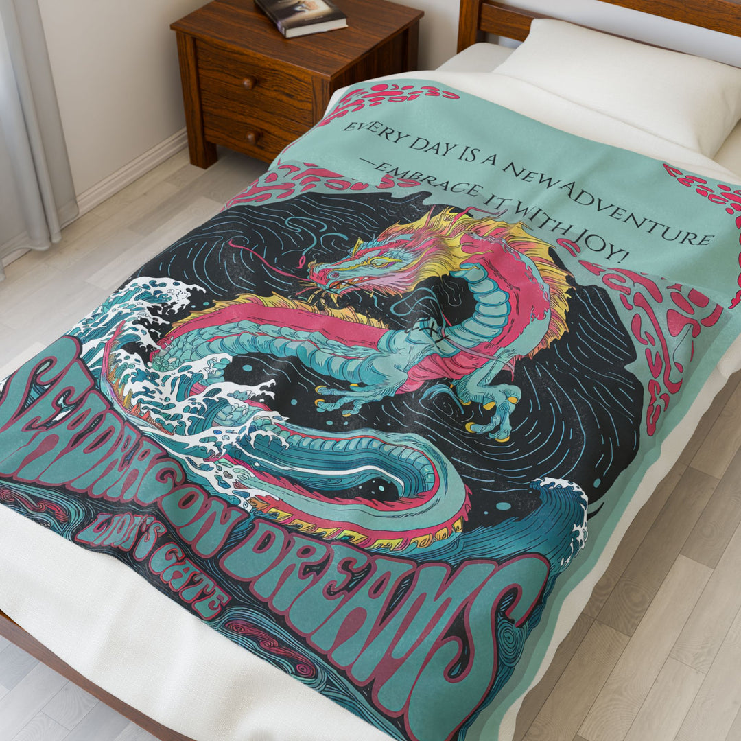 Velveteen Plush Blanket - Sea Dragon Dreams