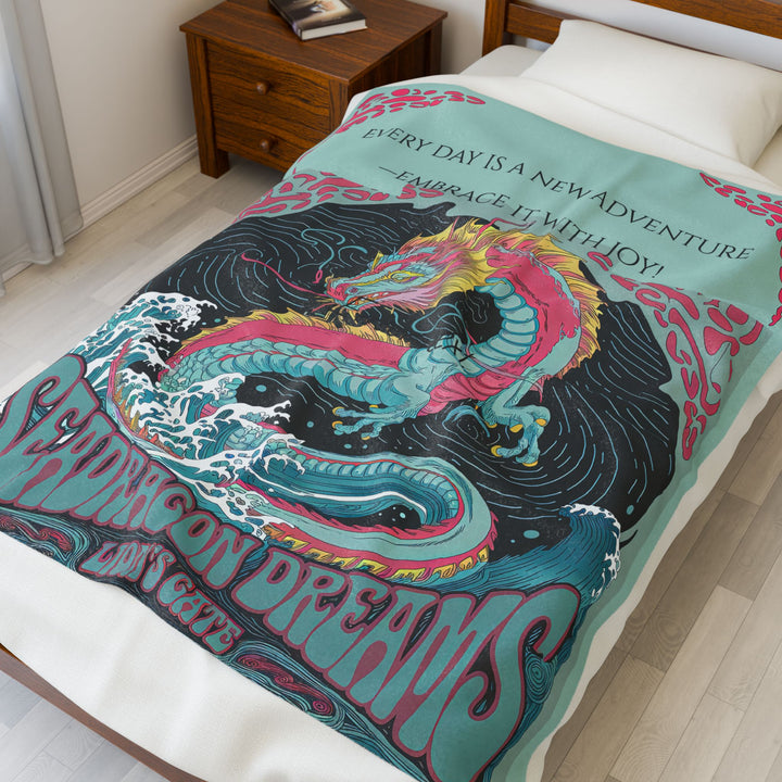 Velveteen Plush Blanket - Sea Dragon Dreams