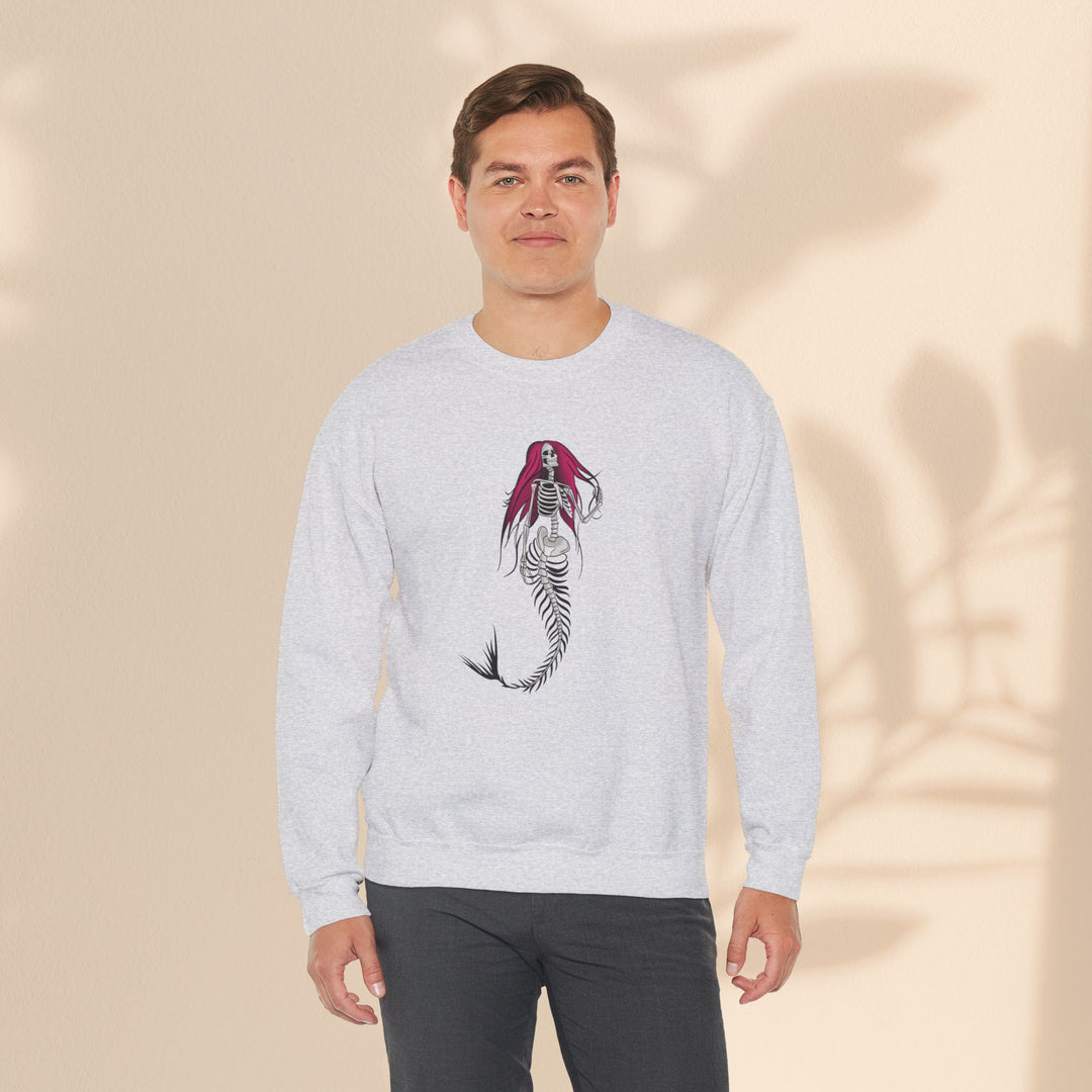 Unisex Heavy Blend™ Crewneck Sweatshirt - Halloween Mermaid Bones