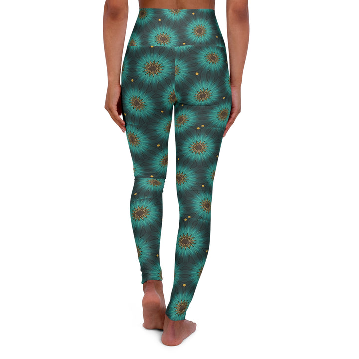 High Waisted Yoga Leggings - Forest Spirals