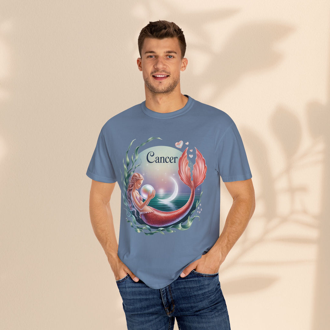 Cancer Zodiac Mermaid T-shirt, Astrology Tee, Astrological Sign Shirt, Gift for Cancer, Horoscope T-shirt, Cute Zodiac Apparel