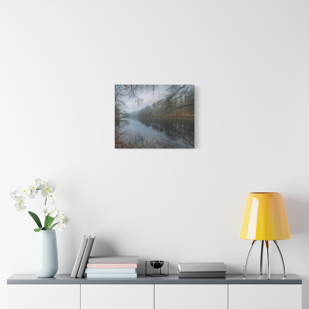 Foggy River Landscape Canvas Print – Nature Wall Art